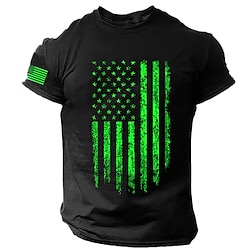 National Flag Black T shirt Tee Men's 100% Cotton Graphic T Shirt Sports Classic Shirt Short Sleeve Comfortable Tee Sports Outdoor Holiday Summer Fashion Designer Clothing S M L XL XXL XXXL