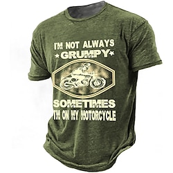 Graphic Motorcycle Daily Designer Retro Vintage Men's 3D Print T shirt Tee Sports Outdoor Holiday Going out T shirt Brown Army Green Dark Blue Short Sleeve Crew Neck Shirt Spring  Summer Clothing