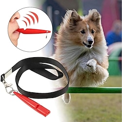 Dog Whistle with Lanyards Ultrasonic Dog Whistles to Stop Barking High Pitch Frequency Silent Whistles for Dog Training