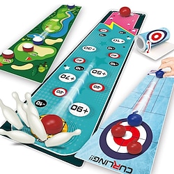 Board Game Curling Ball Sports Indoor Leisure Parent-child Interaction Game Bowling Football Children's Tabletop Game Toys