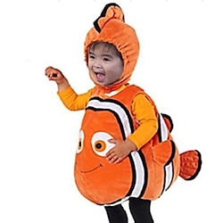 Nemo Cosplay Costume Outfits Boys Girls' Movie Cosplay Cosplay Costume Orange Leotard / Onesie Hat Halloween Children's Day Cotton