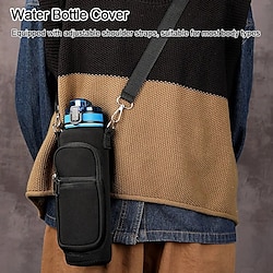 Mobile phone Bag Water Bottle Carrier Bag With Zipper Bag Compatible With 32oz Tumbler With Handle Gradient Color Water Bottle Holder For running hiking cycling and other outdoor activities