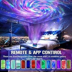 Galaxy Starry Projector Ceiling Decoration Starlight Projector Psychedelic Rotating Bedroom Family Room Decoration For Teen Girls, APP Controlled Starry Starry Projector, Starry Ceiling Night Light Pr