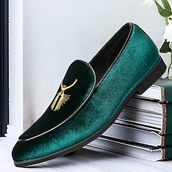 Men's Loafers  Slip-Ons Formal Shoes Dress Shoes Comfort Loafers Penny Loafers Walking Casual Daily St. Patrick's Day Leather Comfortable Booties / Ankle Boots Loafer Black Blue Green Spring Fall