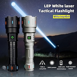 LED Rechargeable Flashlights High Lumen Super Bright Tactical Flashlight, Zoomable High Powered Capacity Handheld Flashlights for Emergency Camping Hiking Gift
