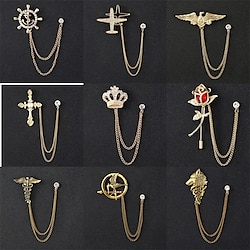 Hunger Games Mockingjay Brooch Pins Men's Women's Movie Cosplay Cosplay Red flowers Blue flowers Golden cross Masquerade