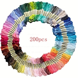 12/24/36/200/250pcs/set Colors Embroidery Thread 314.96 inch Cross Stitch Thread Sewing Skeins Embroidery Floss Kit DIY Sewing Thread