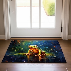 Frog Pound Doormat Non-Slip Oil Proof Rug Indoor Outdoor Mat Bedroom Decor Bathroom Mat Entrance Rug Door Mat