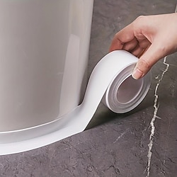 Image of 1 rotolo di striscia di mastice per WC impermeabile a prova di muffa, nastro sigillante autoadesivo per il bagno, nastro impermeabile per il bagno per prevenire umidità e muffa, bellissimi adesivi per Lightinthebox