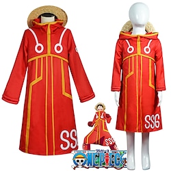 geinspireerd door One Piece Aap D. Luffy Anime Cosplaykostuums Japans Halloween Cosplay pakken Lange mouw Jas Handschoenen Hoed Voor Voor heren Jongens Lightinthebox