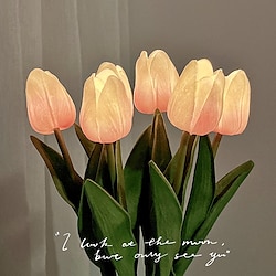Image of led tulipani luce di notte lampada da tavolo tulipani lampada da tavolo fiore usb ricaricabile tulipani lampada luci fiore artificiale luce di notte led tulipani luce di notte fiore di simulazione Lightinthebox