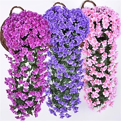Image of 2 pezzi di fiori di glicine artificiale da appendere alla parete per feste, giardini domestici, decorazioni di nozze Lightinthebox