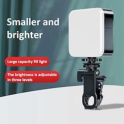 Telefoon statief LED Lamp Verstelbaar Klem Clip Telefoon houder voor Bureau Selfies / Vloggen / Live streamen Compatibel met: Alle mobiele telefoons Mobiele telefoonaccessoire Lightinthebox