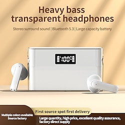 Tw11 draadloze bluetooth 5.3led digitale display hifi in-ear hoofdtelefoon geschikt voor xiaomi huawei iphone hoofdtelefoon Lightinthebox