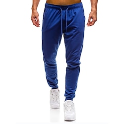 Light in the box Voor heren Joggingbroeken Jogger Broek Trekkoord Elastische taille Elastisch manchet Effen Comfort Ademend Casual Dagelijks Feestdagen Sport Modieus Leger Groen blauw Micro-elastisch