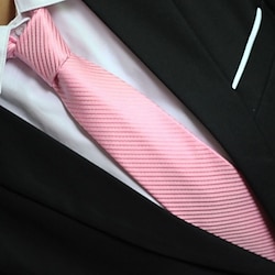 Image of Cravatta da uomo rosa da 1 pezzo, larghezza 8 cm, cravatta da sposo e sposo, cravatta da manager aziendale Lightinthebox