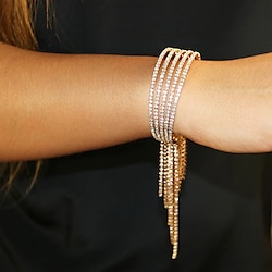 Dames Tennis armband Kwastje Kostbaar Modieus Luxe Strass Armband sieraden Goud Voor Lahja Verloving Lightinthebox