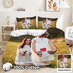 100% Natural Cotton Custom Printed Bedding Se Personalized Duvet Cover Set Bedding Set for a Romantic Bedroom