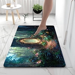 Image of Tappetini da bagno con paesaggi naturali, tappeto da bagno assorbente creativo, terra di diatomee antiscivolo Lightinthebox