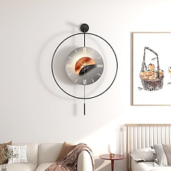 Image of Orologio da parete di lusso nordico leggero, orologio da parete 50/60 cm, orologio da parete moderno per soggiorno, casa, oro nero Lightinthebox