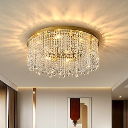 Image of Lampadari a soffitto a led di lusso dorati compatibili con la lampada a sospensione moderna in cristallo del soggiorno compatibile con l'arredamento della casa a soffitto, illuminazione a soffitto Lightinthebox