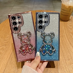 Phone Case For Samsung Galaxy S24 S24 Ultra Plus S23 Ultra Plus S23 S22 S22 Plus  Ultra S25 Ultra Back Cover Bling Glitter Shiny Shockproof Bear TPU