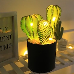 Image of Cactus artificiale della pianta del deserto con luce a led vivida e realistica, adatto per la camera da letto, l'ufficio, il bar, la festa, aggiungendo un'illuminazione calda e morbida Lightinthebox