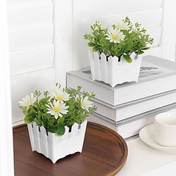 Image of Mini pianta in vaso artificiale con foglie di arachidi: decorazioni realistiche per la casa o l'ufficio Lightinthebox