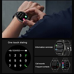 Light in the box nieuwe lichaamstemperatuur monitoring bluetooth oproep mannen en vrouwen smart watch bloeddruk bloed zuurstof hartslagmeting 1.43 inch amoled scherm slaap bloedsuiker monitoring stappenteller