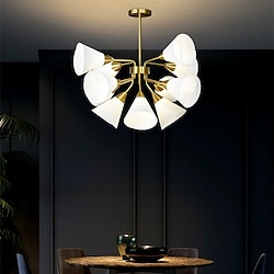 Light in the box led hanglamp warm wit 60/70cm 9/12-licht geometrische vormen koper bloemenstijl moderne eetkamer cafés 110-240v