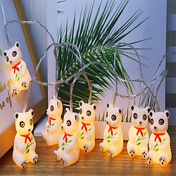 Image of coniglio pecora panda forma animale fata luci della stringa 1,5 m 10 led alimentato a batteria soggiorno camera dei bambini decorazione festa per bambini regali di compleanno Lightinthebox