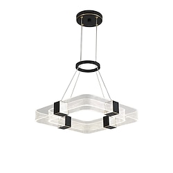Light in the box led-hanglamp dimbaar 40/50cm 1-lichts vierkant lijnontwerp eilandontwerp koper geometrisch eigentijds moderne eetkamer cafés 110-240v