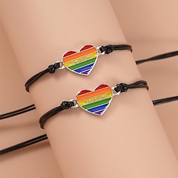 Image of LGBT LGBTQ Arcobaleno Cuori braccialetto Per adulto Per donna Cosplay Parata dell'orgoglio Mese dell'orgoglio Mascherata Costumi di Halloween facili Lightinthebox