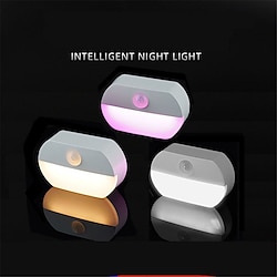 2/6pcs LED Motion Sensor Light, Auto On/Off Mini Smart LED Light within 3 Meters for Bedroom Stairs Battery Operated Wireless Wall Lamp Night Light No Glare Corridor Closet LED Cabinet Door Light