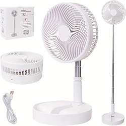 Telescopic Folding USB Fan – Portable Electric Fan for Dormitory, Office, Desktop, Rechargeable and Quiet