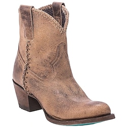 Light in the box heren vintage bruine imitatieleren enkel western laarzen - distressed finish met gevlochten details, comfortabele blokhak voor casual en outdoor gebruik