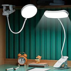 Light in the box 1 compacte USB-bureaulamp - verstelbare klem, zacht leeslicht, boeklampje op het nachtkastje, zacht nachtlampje, led-aanraakdimming, oogbescherming - ideaal voor nachtkastjes of bureaus