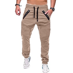 Light in the box Voor heren Cargohosen Cargo-broek Jogger Broek Vrijetijdsbroek Trekkoord Elastische taille Meerdere zakken Effen Volledige lengte Dagelijks Klassiek Casual Zwart Leger Groen Micro-elastisch