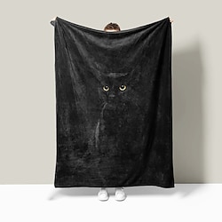 Light in the box zwarte kat flanellen deken bankhoes deken kantoor dutje deken ac deken huidvriendelijke kinderen volwassen slaapkamer deken