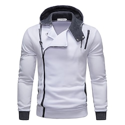 Men's Hoodie Full Zip Hoodie White Wine Dark Gray Hooded Color Block Patchwork Sports  Outdoor Daily Holiday Streetwear Basic Casual Spring   Fall Clothing Apparel Hoodies Sweatshirts  Long Sleeve