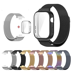 Smart Watch Band Compatible with Huawei Huawei Band 7 Huawei Watch Fit 2 Band 8 Watch Fit 3 Band 9 Smartwatch Strap with Case Magnetic Clasp Mesh Milanese Loop Replacement  Wristband