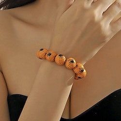 Women's Bead Bracelet Vintage Bracelet Bracelet Geometrical Animal Fashion Personalized Stylish Artistic Simple Wood Bracelet Jewelry 1# / 2# / 3# For Party Halloween Prom Club Festival