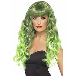 Siren Wig Green and Black Halloween Cosplay Party Wigs