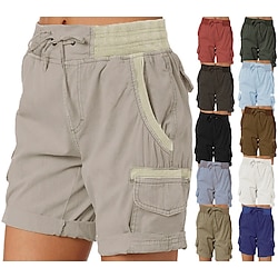 Light in the box Dames Cargoshorts Wandelshorts Zomer Buiten Ripstop Ademend Sneldrogend Lichtgewicht Short / Broekje Kleding Onderlichaam Trekkoord Elastische taille Licht Blauw Donker kaki Jagen Vissen KlimmenM