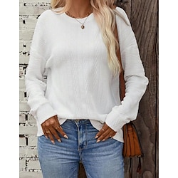 Light in the box Dames Blouse Werk Dagelijks Stijlvol Modern Lange mouw Wit Lente Herfst