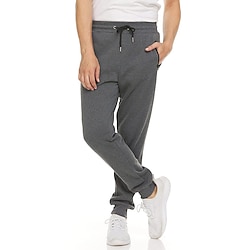 Light in the box Voor heren Joggingbroeken Jogger Broek Vrijetijdsbroek Trekkoord Elastische taille Zak met rits Effen Comfort Warm Volledige lengte Buiten Casual Dagelijks Sport Modieus Zwart Wit