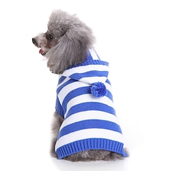 Light in the box Honden Katten Truien Gestreept Modieus Winter Warm Buiten Dagelijks gebruik Hond puppy kleding outfits