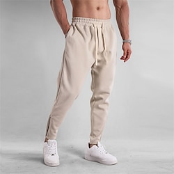 Light in the box Voor heren Joggingbroeken Broek Zak Trekkoord Elastische taille Effen Comfort Buitensporten Dagelijks Modieus Casual Zwart Groen Micro-elastisch