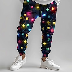 Light in the box Kerstmis Lantaarns Grappig Voor heren Joggingbroeken Jogger Broeken Zak Medium Taille Trekkoord elastische taille Feest / Avond Dagelijks gebruik Lente Herfst Winter 3D-afdrukken Normale pasvorm