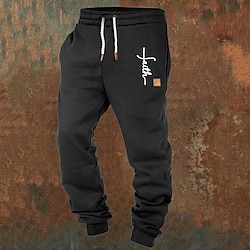 Light in the box Voor heren Joggingbroeken Jogger Broek Zak Trekkoord Elastische taille Kruis Comfort Buitensporten Dagelijks Modieus Casual Zwart Donkergrijs Micro-elastisch